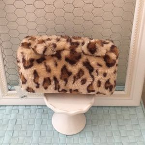 H&M leopard cosmetic case